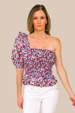 Never Late Lilac Floral Top - FINAL SALE
