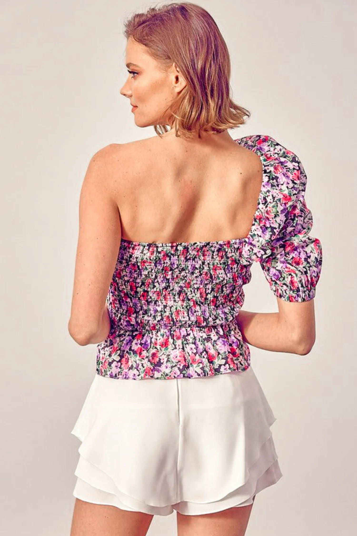 Never Late Lilac Floral Top - FINAL SALE