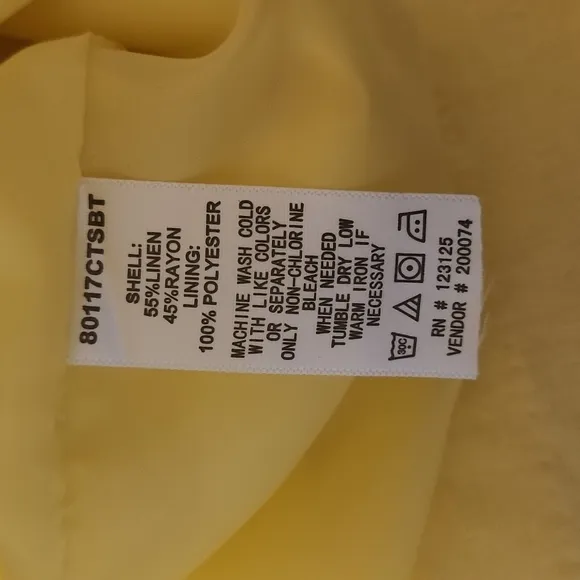 New- Chadwicks yellow sheath linen dress
