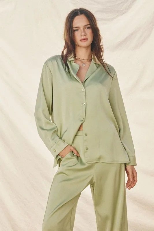 Night Out Satin Blouse