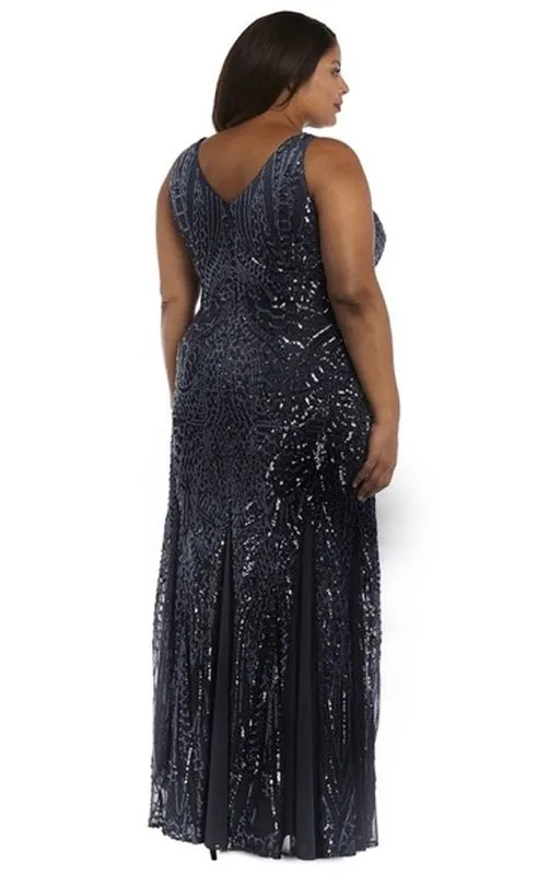 Nightway Size 18W Navy Mother of Bride Dress