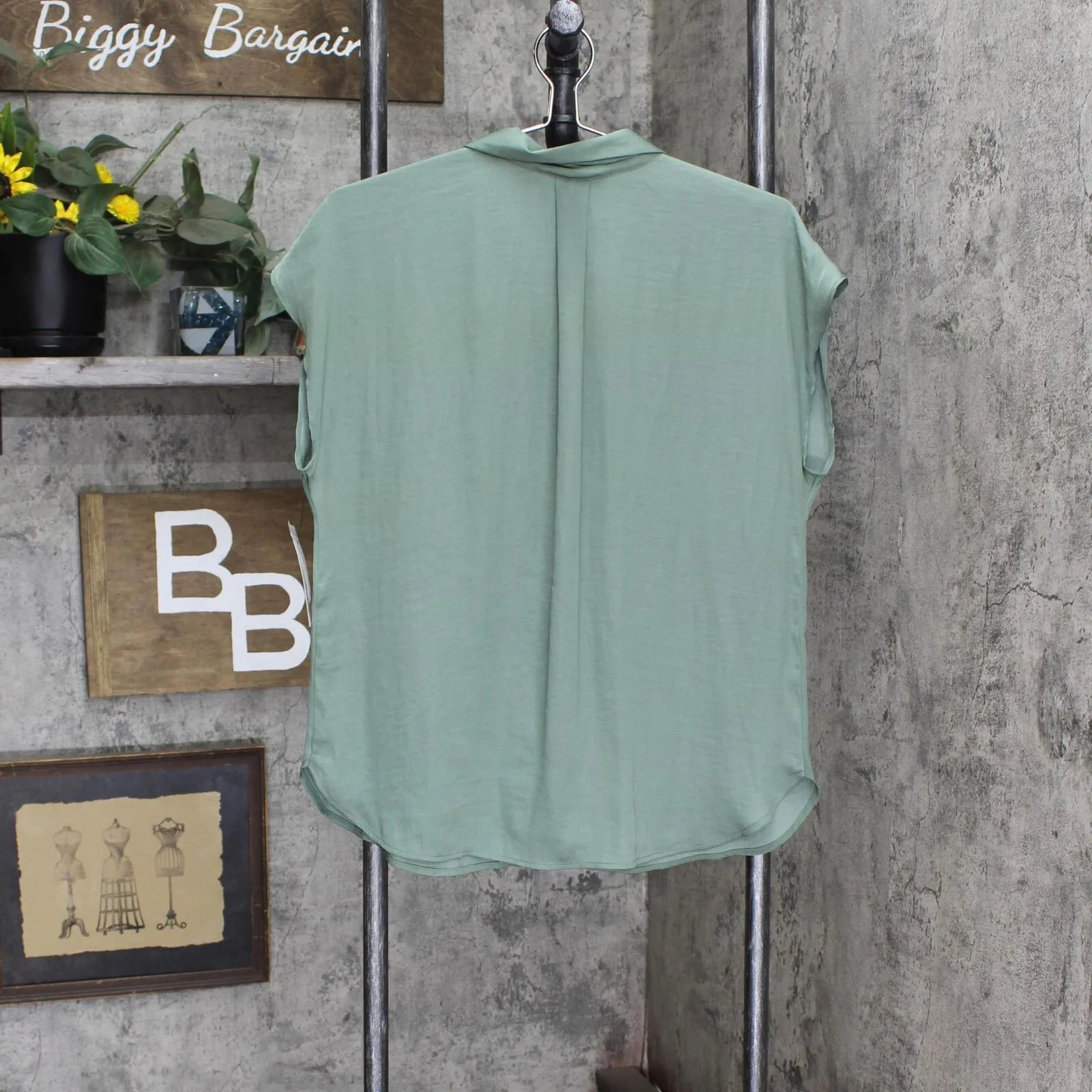 Nine West Womens Short Sleeve Easy Lapel Shirt WW23W207RS