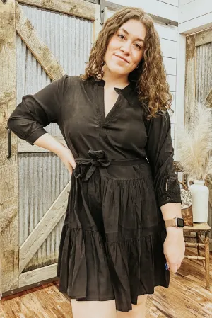 Noelle V-Neck Shirt Dress
