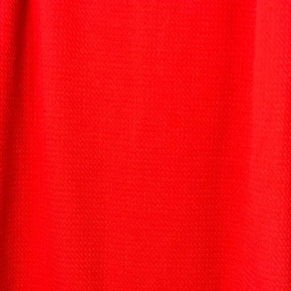 NWOT Vince Camuto Ruffle Shift Dress In Poppy Size 10