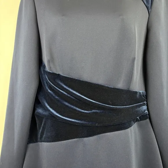 NWT $248 Vince Camuto Navy Velvet Sheath Dress Long Sleeve
