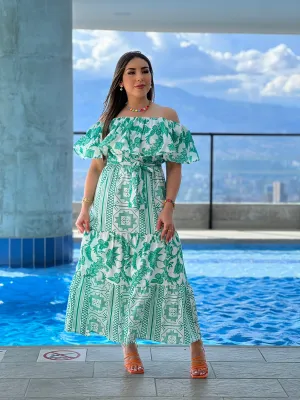 Off the Shoulder Maxi Dress