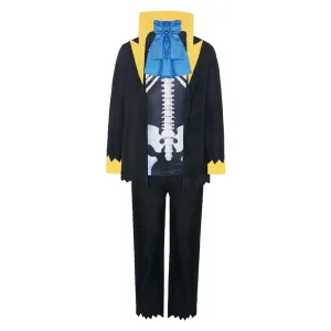 One Piece Brook Black Suit Cosplay Costume Outfits Halloween Carnival Suit