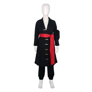 One Piece Roronoa Zoro Onigashima Arc Black Suit Kids Children Cosplay Costume Outfits Halloween Carnival Suit