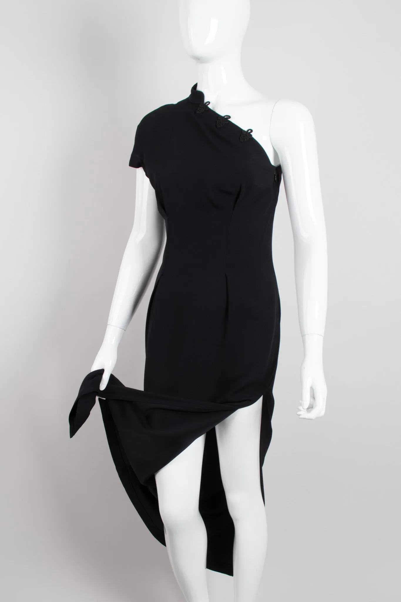 One-Shoulder Cheongsam Sheath Dress