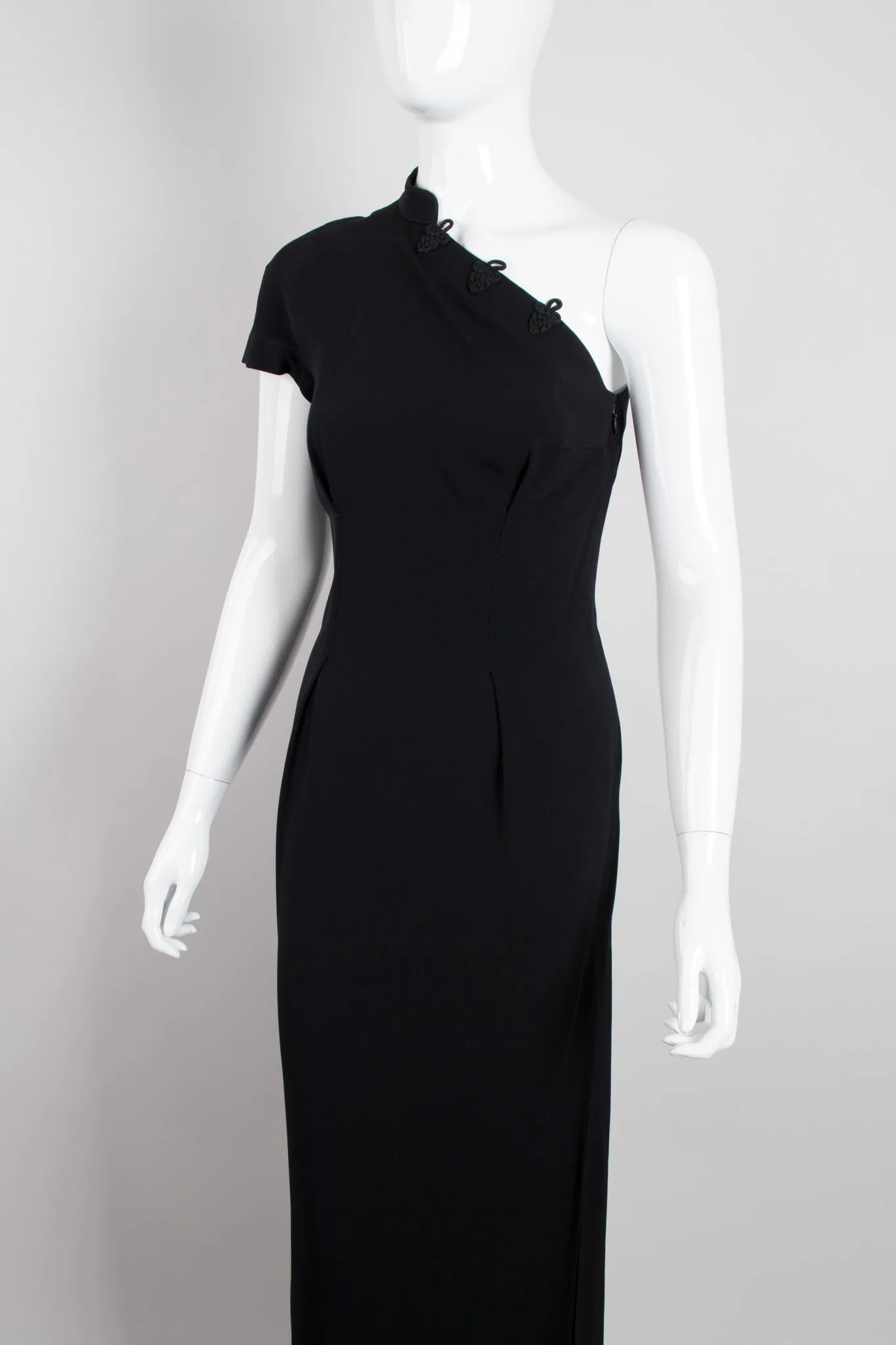 One-Shoulder Cheongsam Sheath Dress