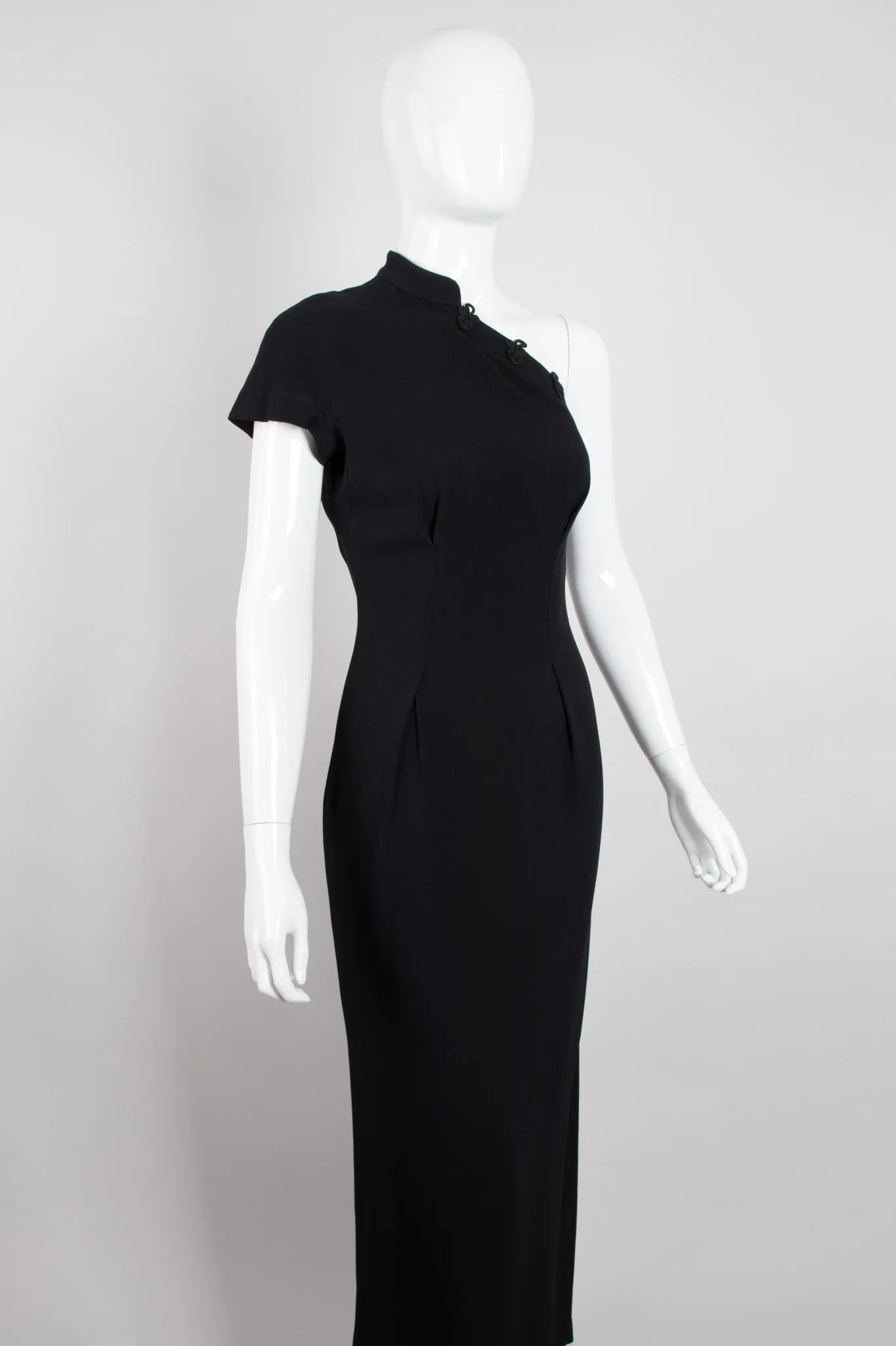 One-Shoulder Cheongsam Sheath Dress