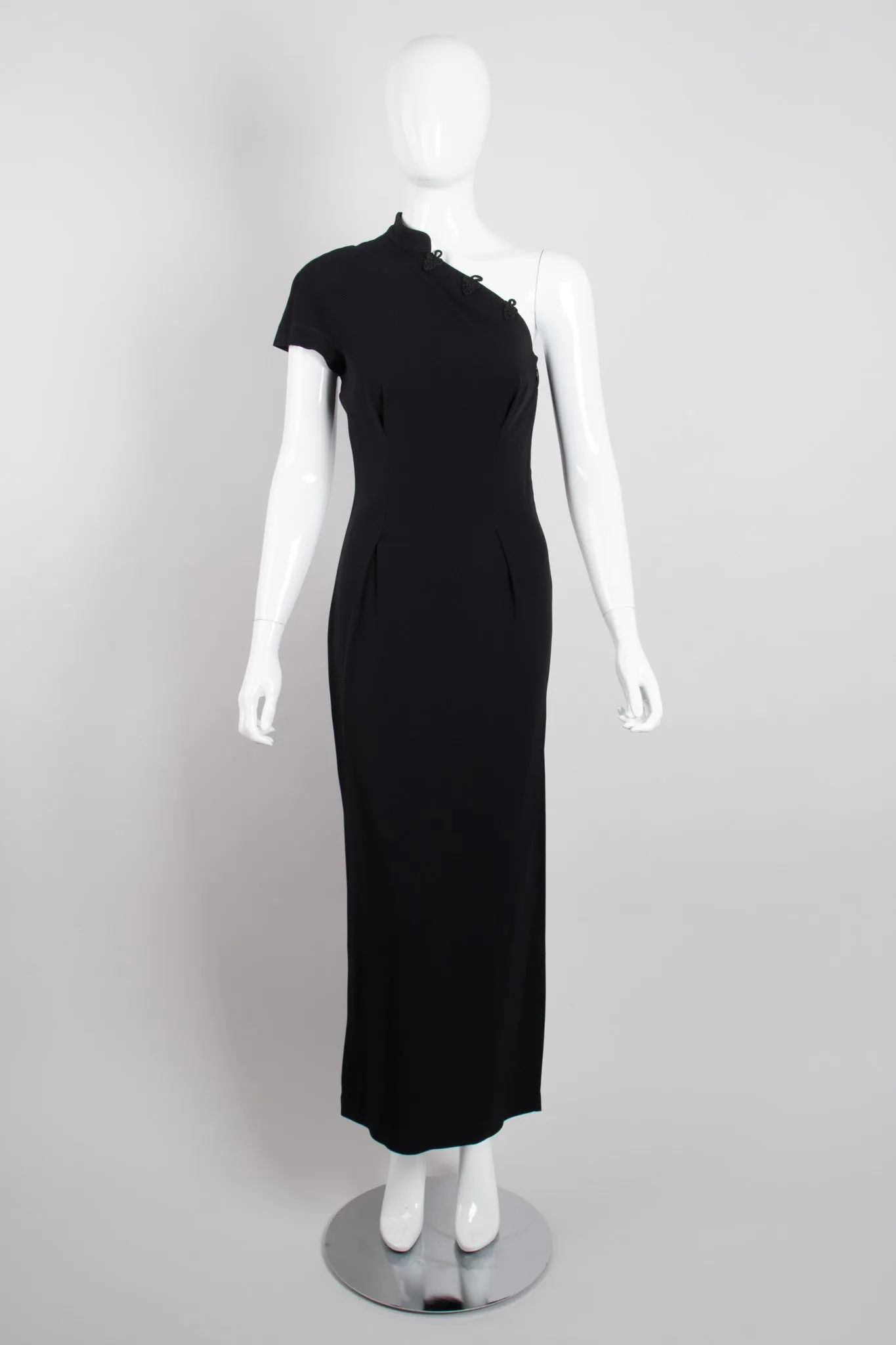 One-Shoulder Cheongsam Sheath Dress