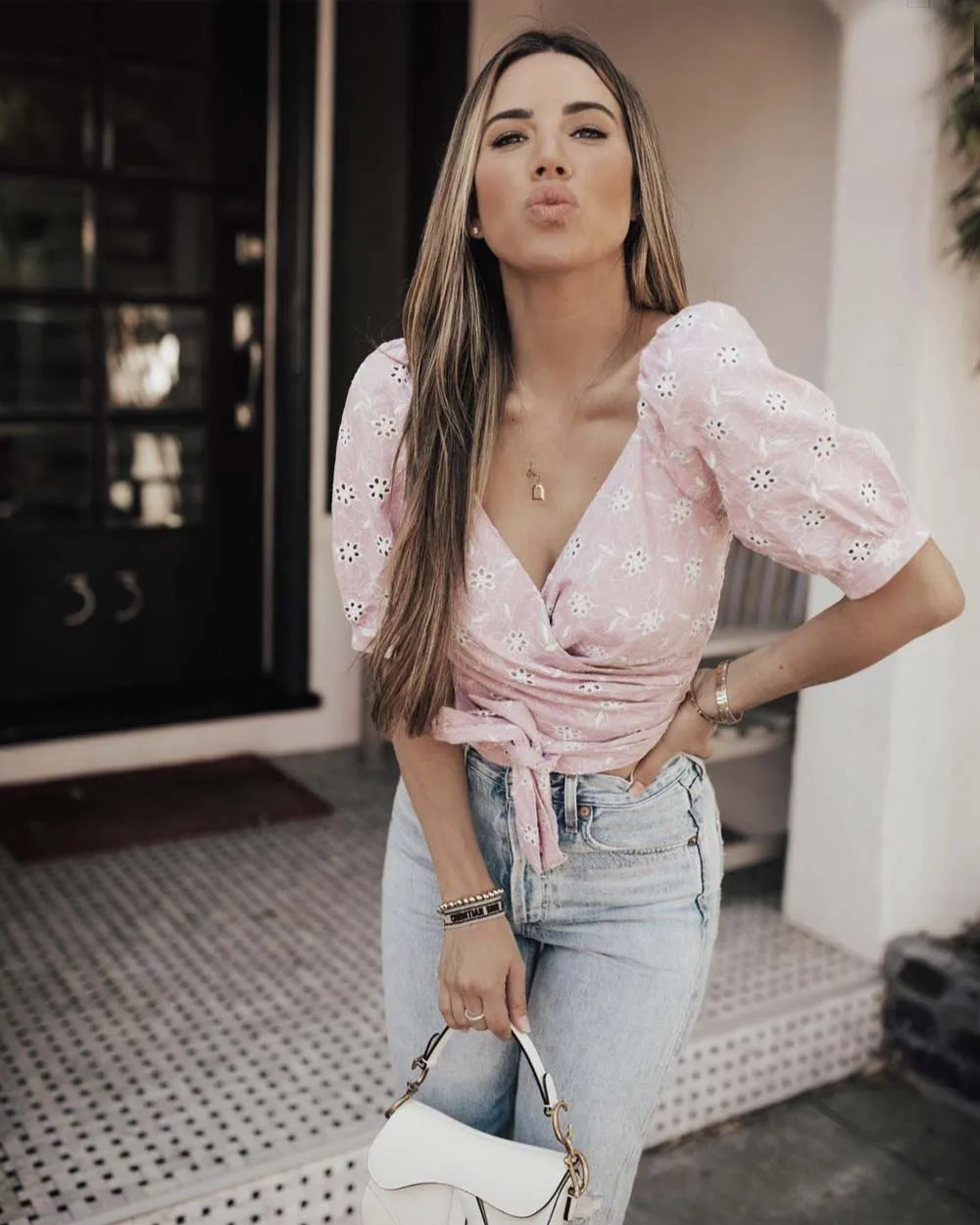 Orchid Eyelet Top