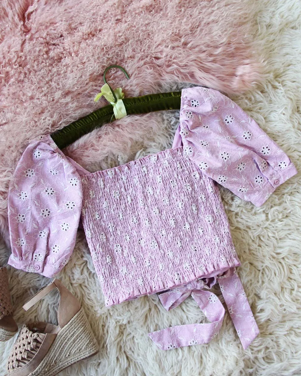 Orchid Eyelet Top