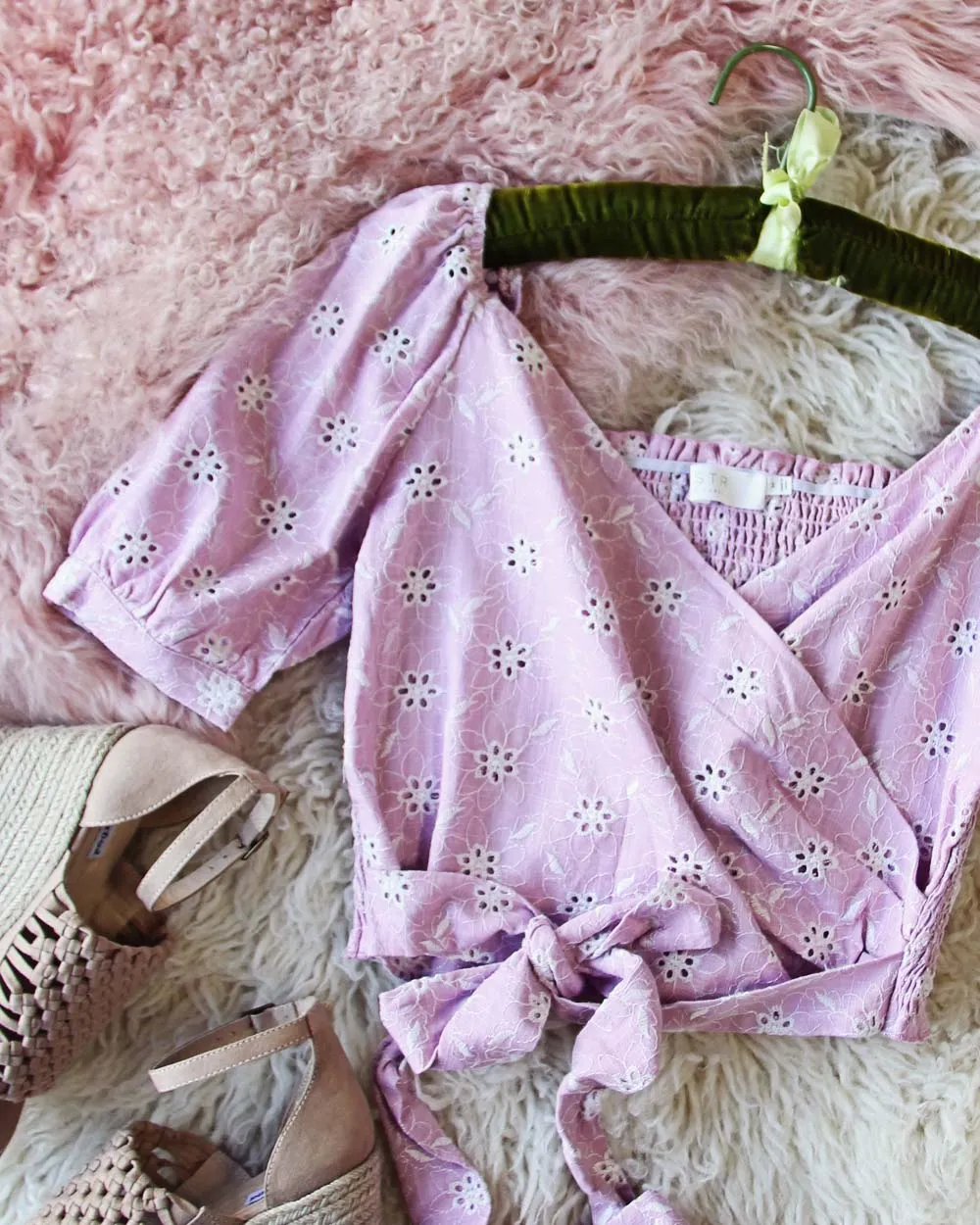 Orchid Eyelet Top