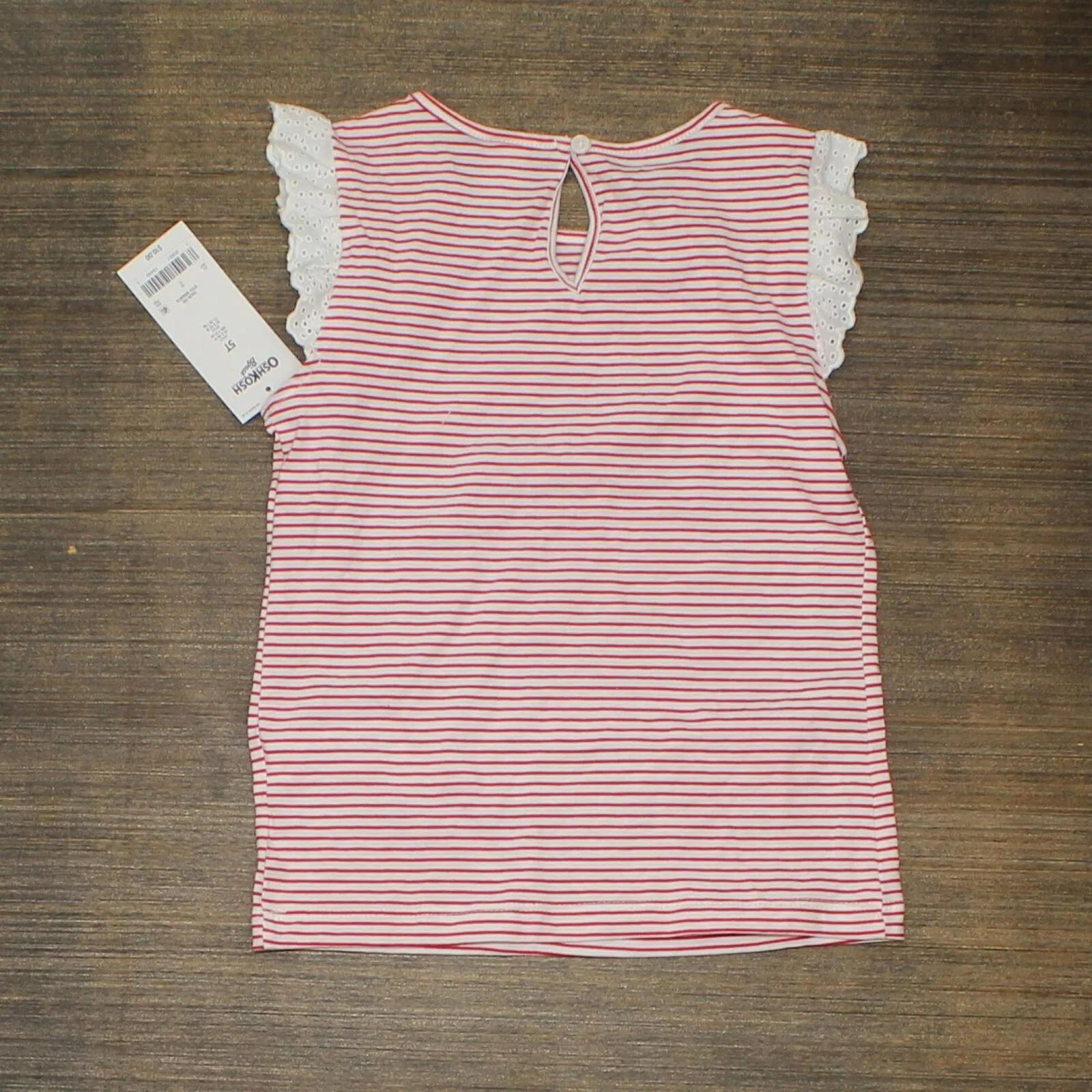 Oshkosh B'gosh Toddler Girls' Sleeveless Striped Ruffle Tank Top