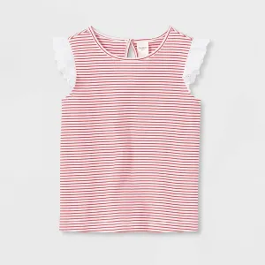 Oshkosh B'gosh Toddler Girls' Sleeveless Striped Ruffle Tank Top
