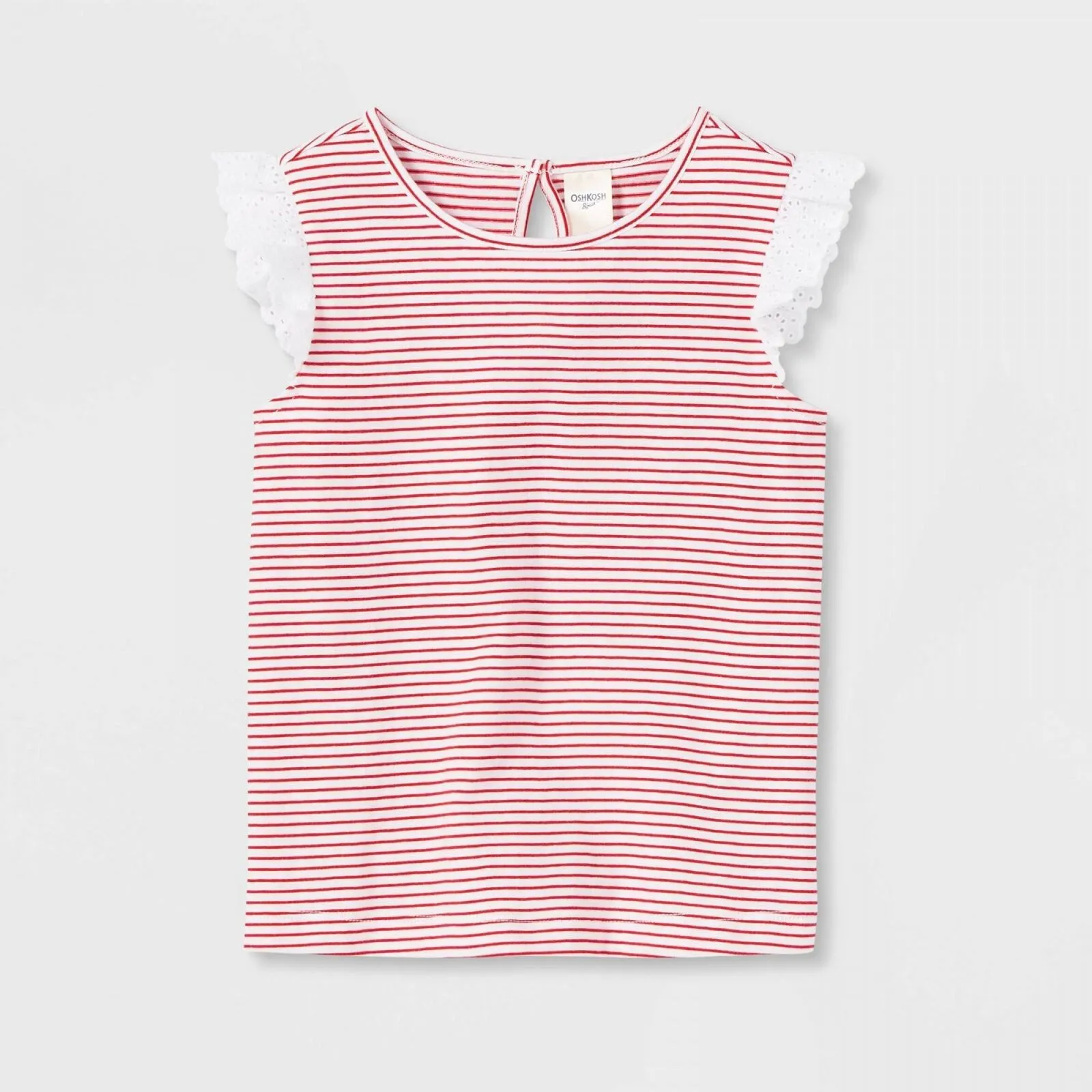 Oshkosh B'gosh Toddler Girls' Sleeveless Striped Ruffle Tank Top