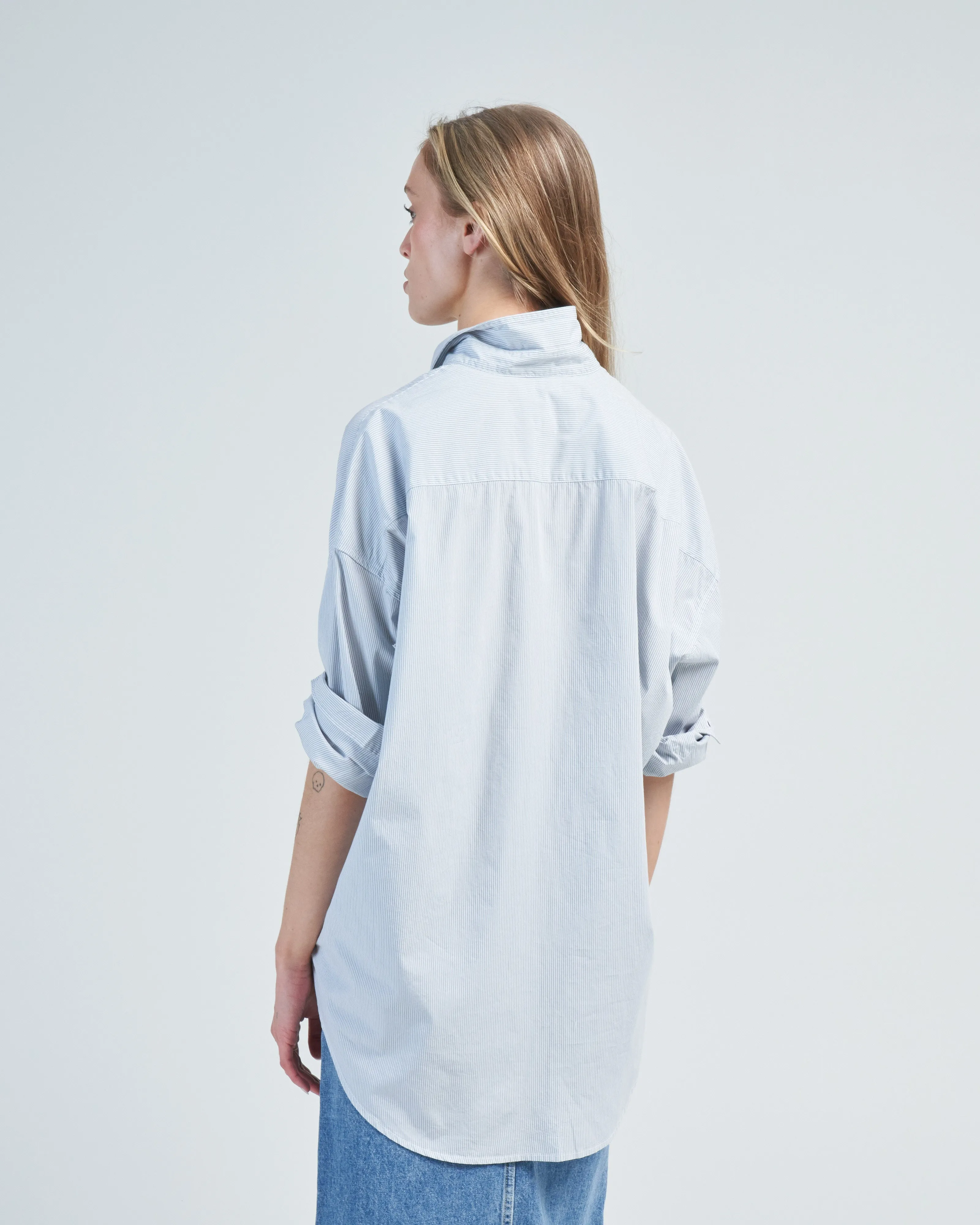 oxford shirt drop neck