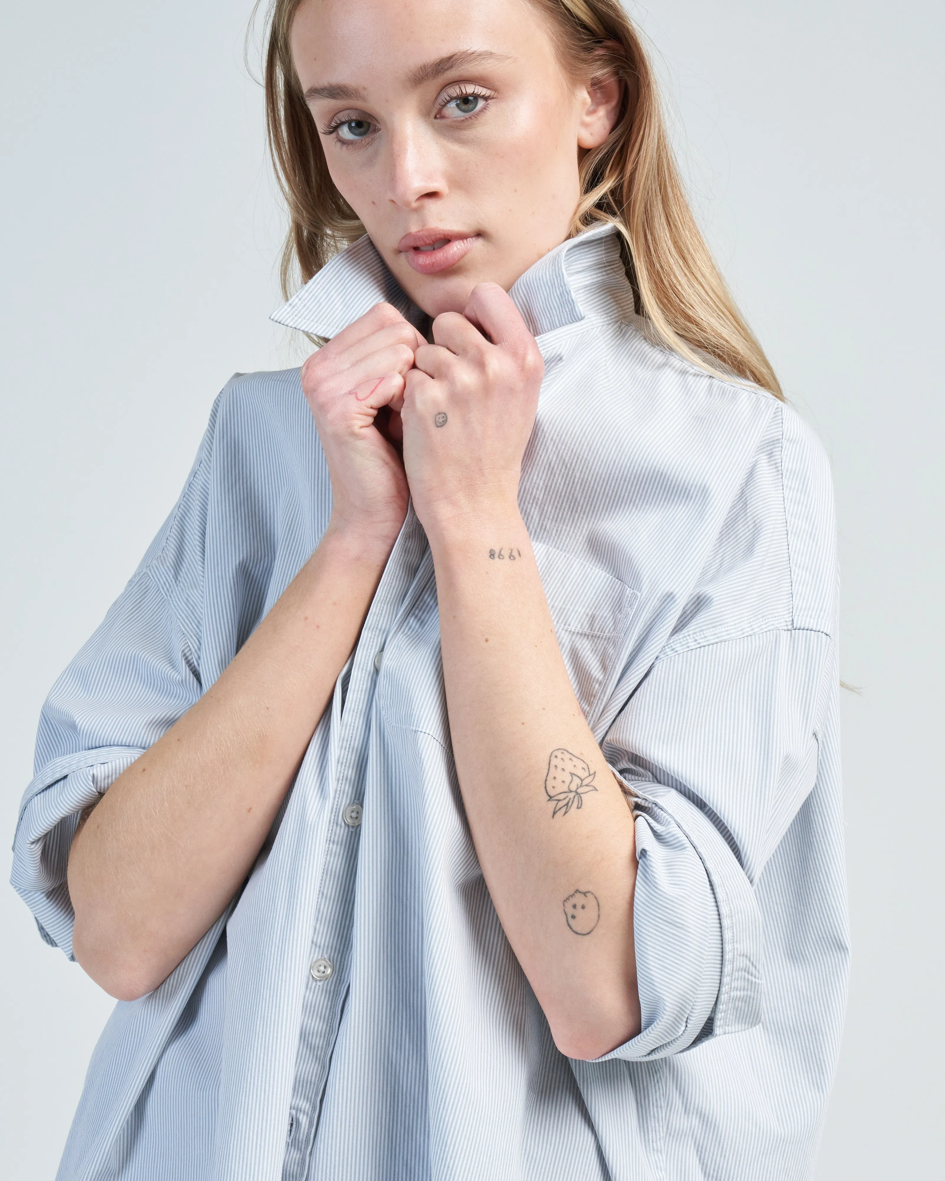 oxford shirt drop neck