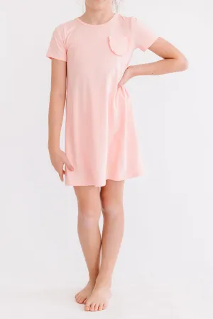 Peach T-Shirt Dress
