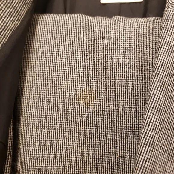 Pendleton Wool Suit Skirt Set Black White Houndstooth Suit Size 12 Skirt Size 14