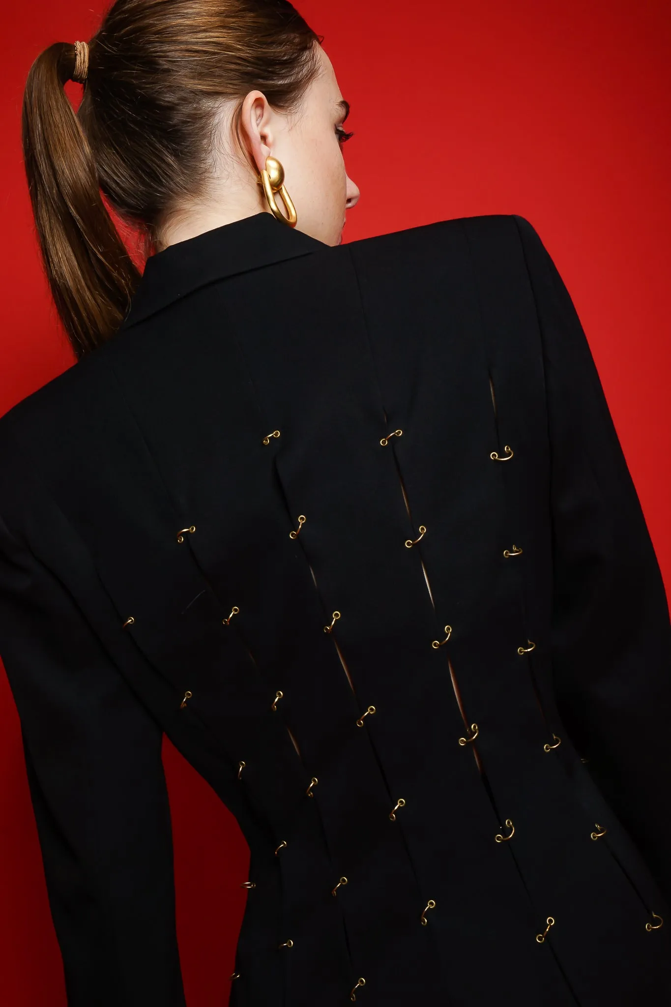 Pierced Ring Carwash Skirt Suit