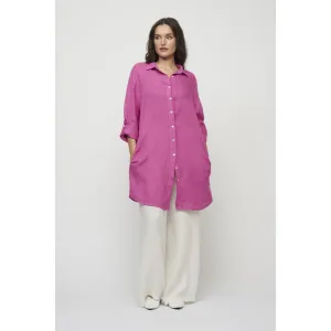 Pistache Linen Blouse Dress