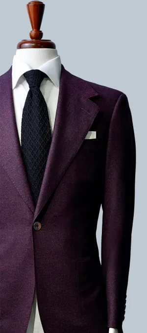 Plum Flannel Suit