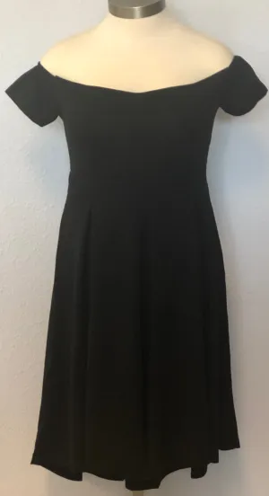 PLUS OFF SHOULDER SOLID DRESS