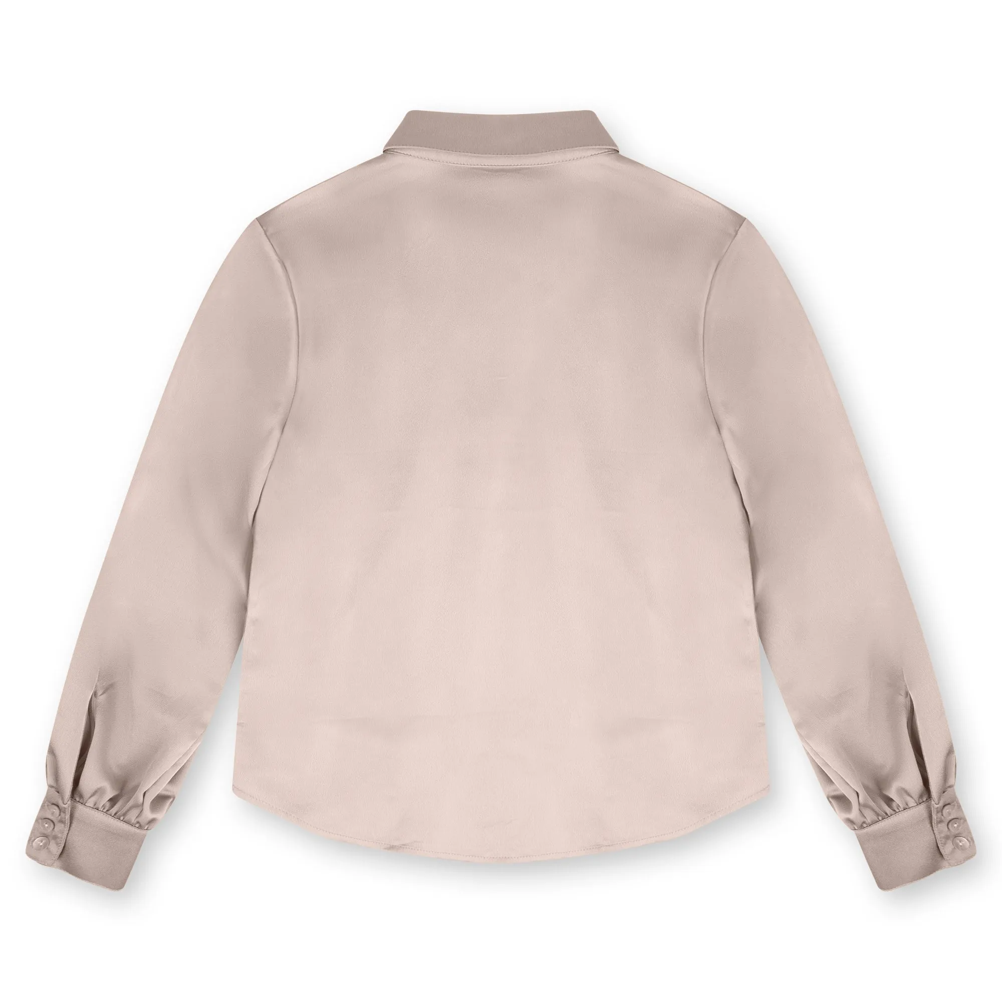 Point Satin Blouse in Ecru