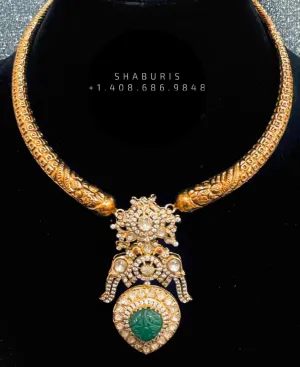 Polki Necklace Diamond Necklace Beaded Necklace Tanzanite Necklace Diamond Jewelry Moissanite Necklace Bridal Jewelry-SHABURIS