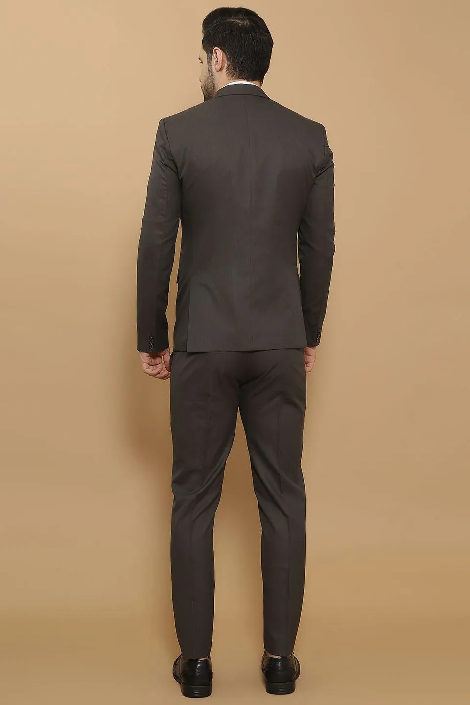 Poly Viscose Black Three Piece Suit