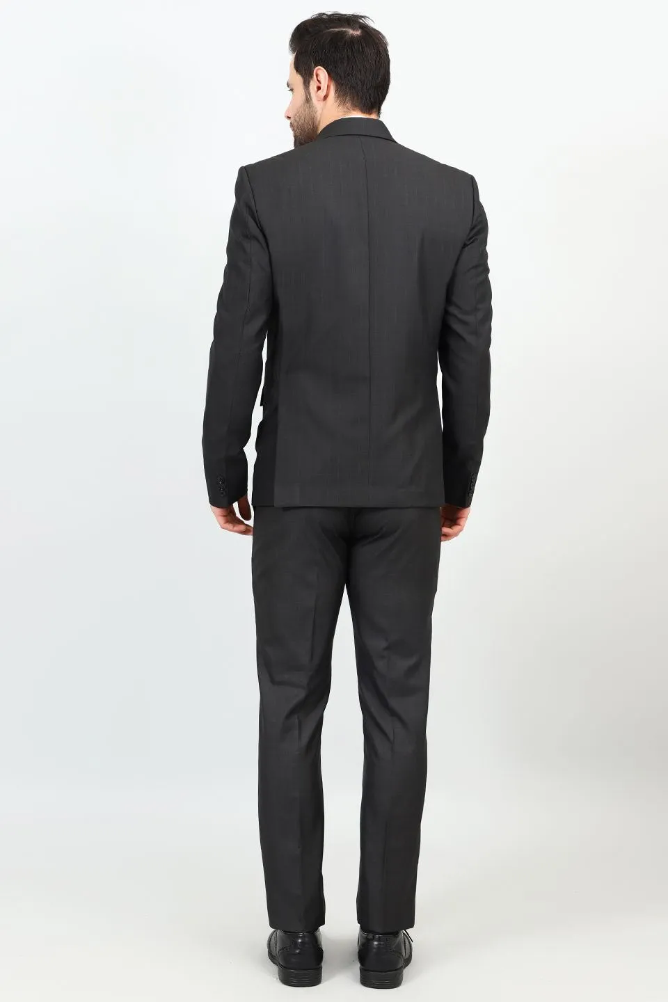 Poly Viscose Black Three Piece Suit