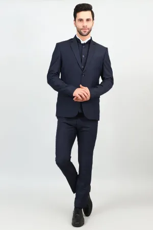 Poly Viscose Blue 1 Three Piece Suit