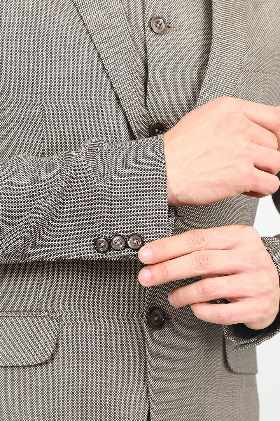 Poly Viscose Grey Three Piece Suit