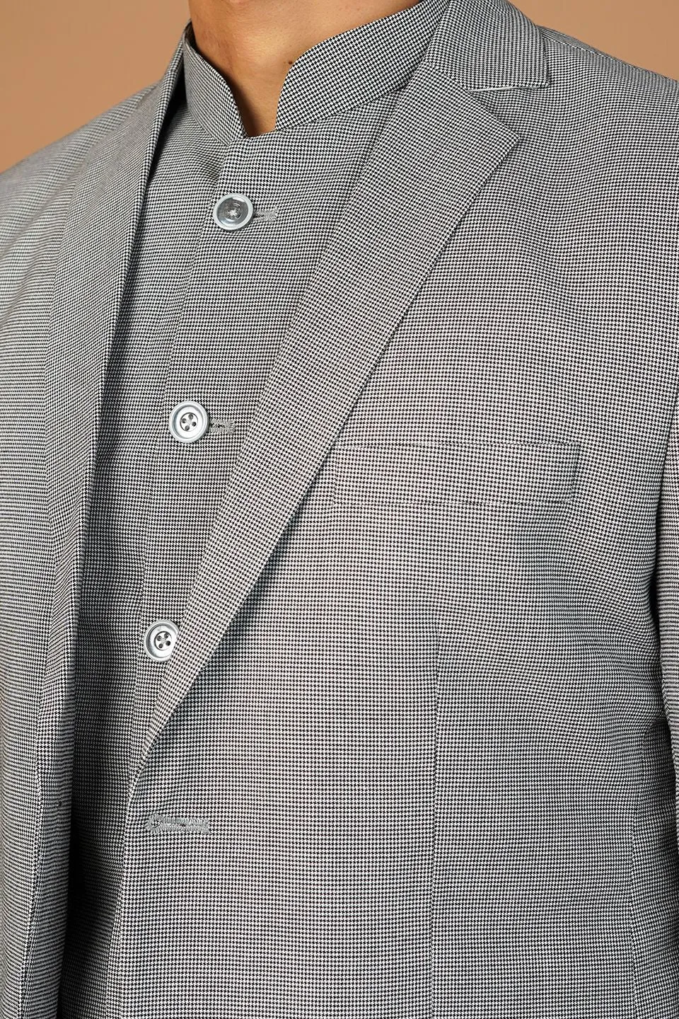 Poly Viscose Grey Three Piece Suit