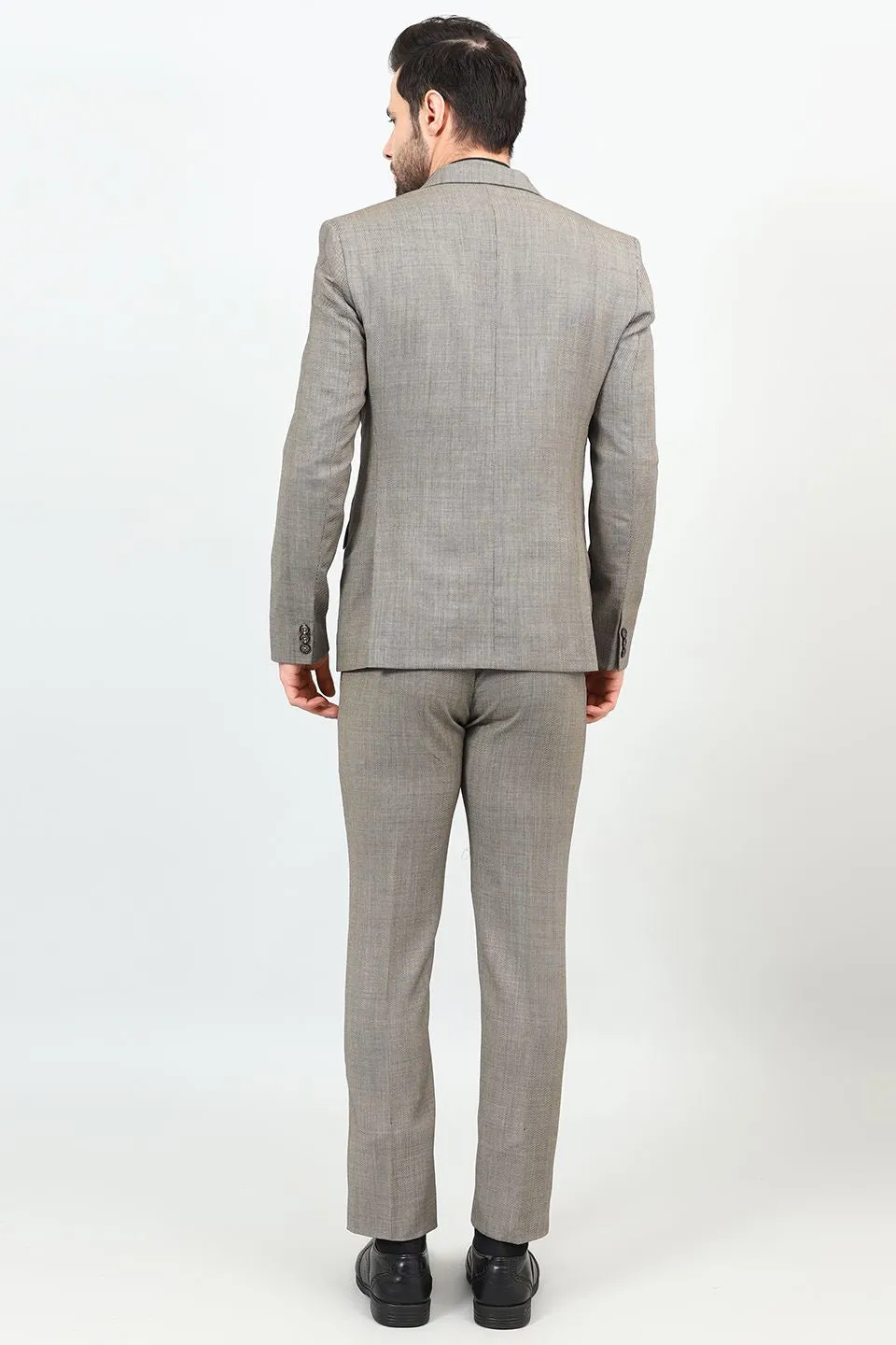 Poly Viscose Grey Three Piece Suit