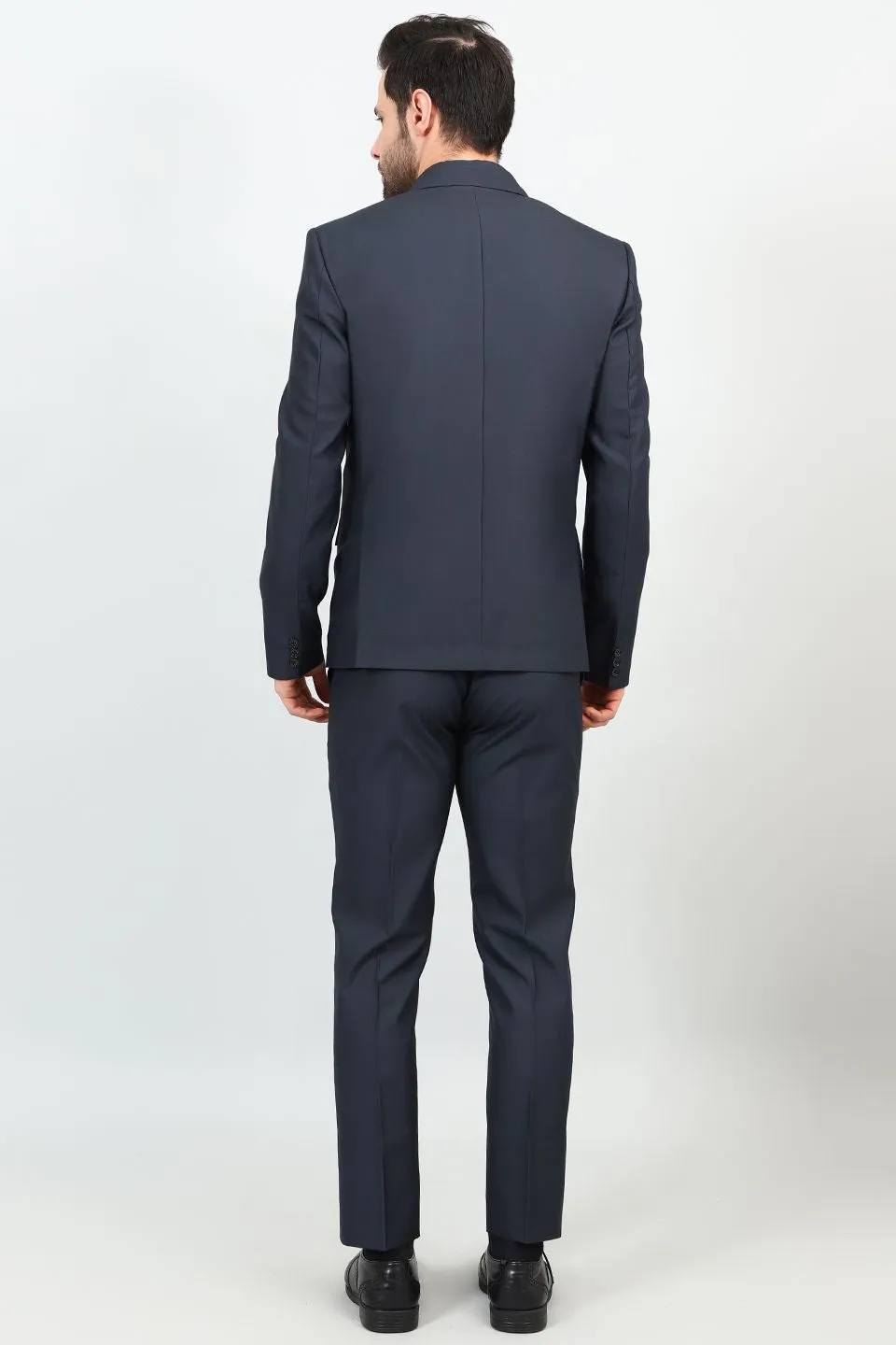 Polyester Cotton Blue 1 Three Piece Suit