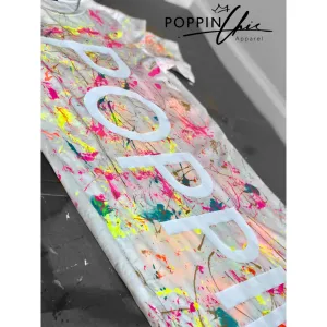 POPPIN Colors Splattered T-Shirt Dress