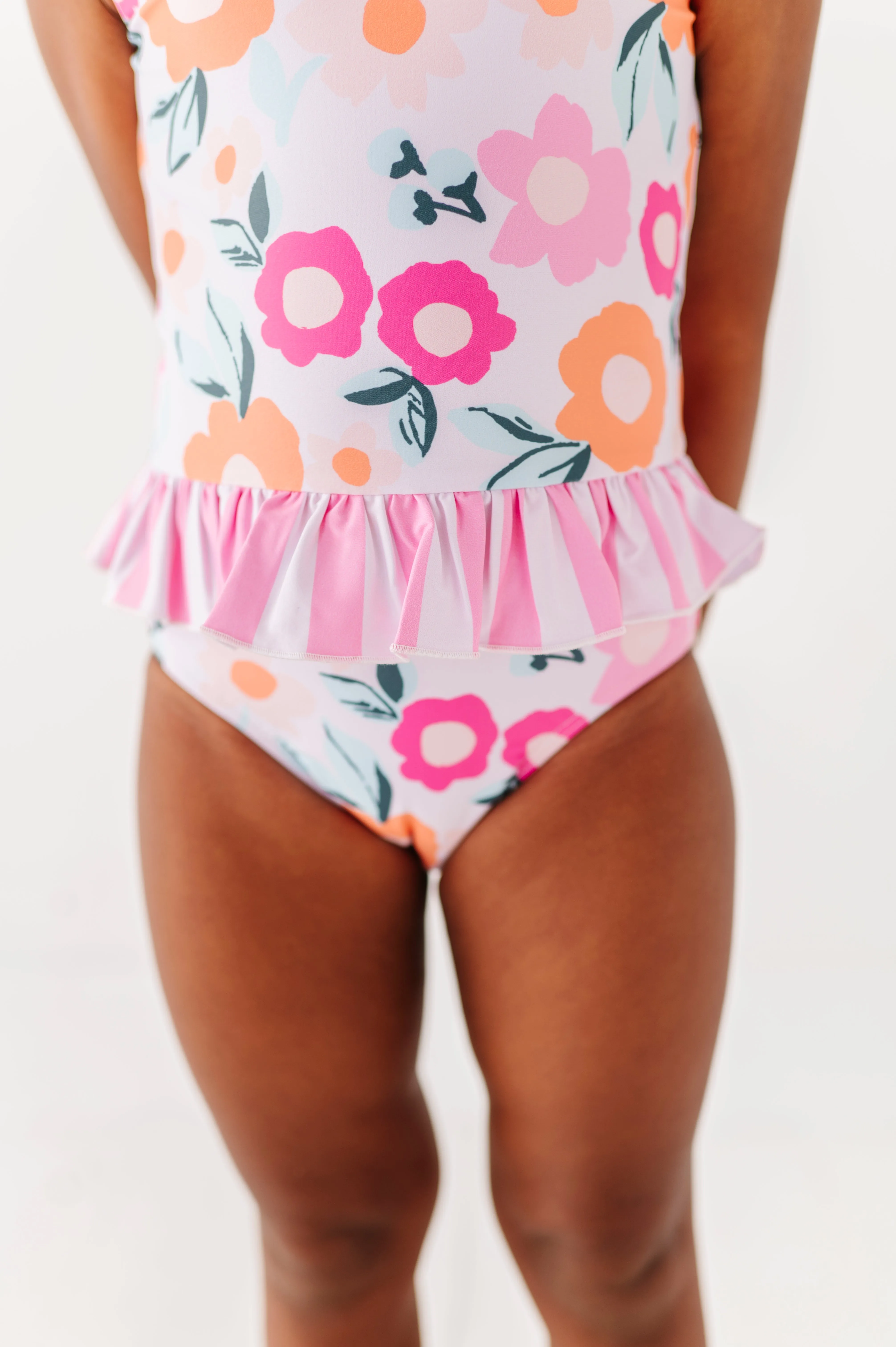 Poppy   Stripes: Ruffle Skirt ONE-PIECE