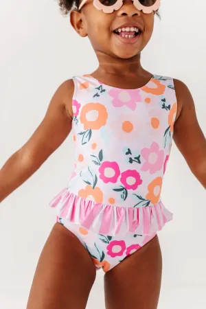 Poppy   Stripes: Ruffle Skirt ONE-PIECE