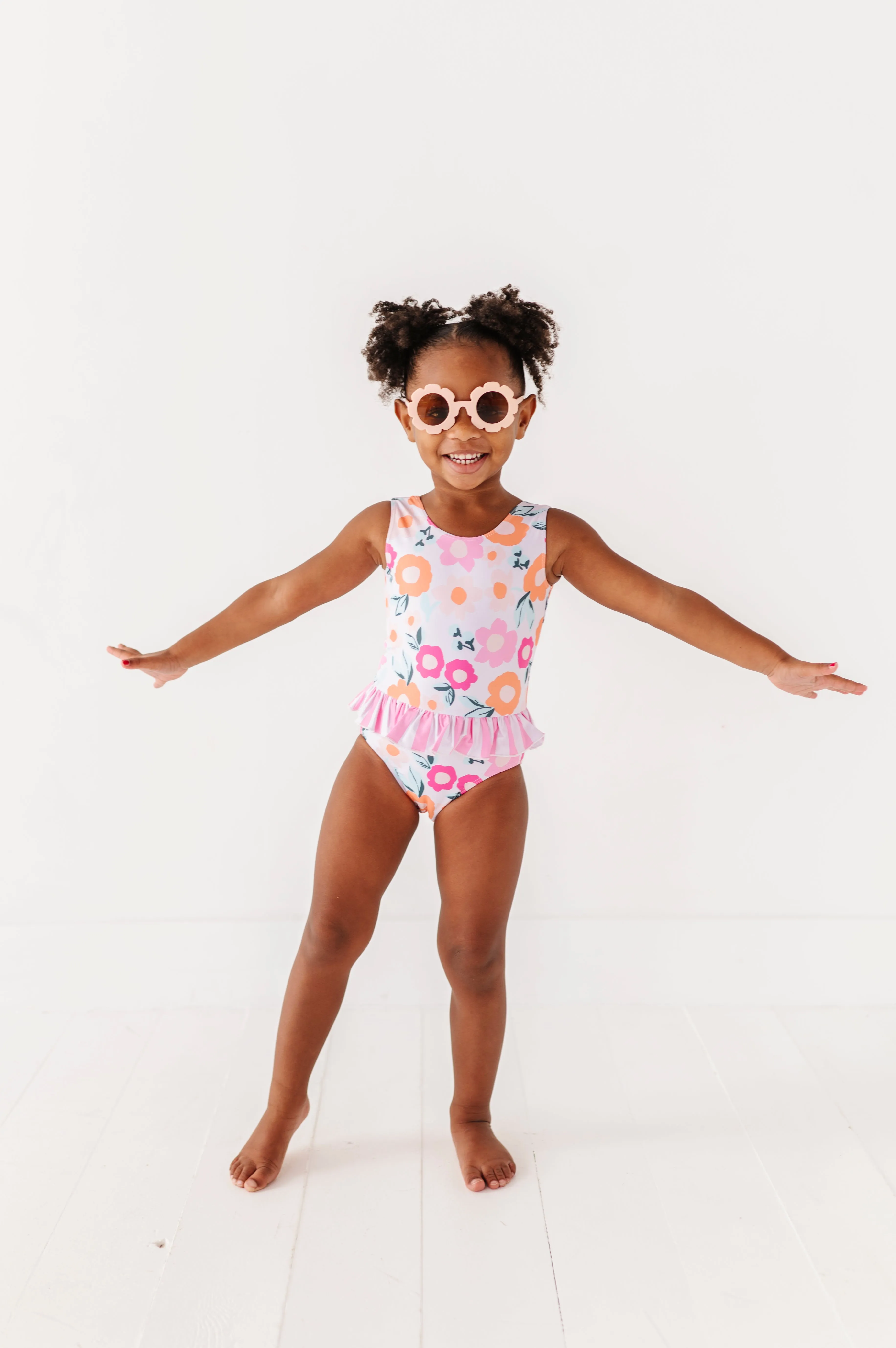 Poppy   Stripes: Ruffle Skirt ONE-PIECE