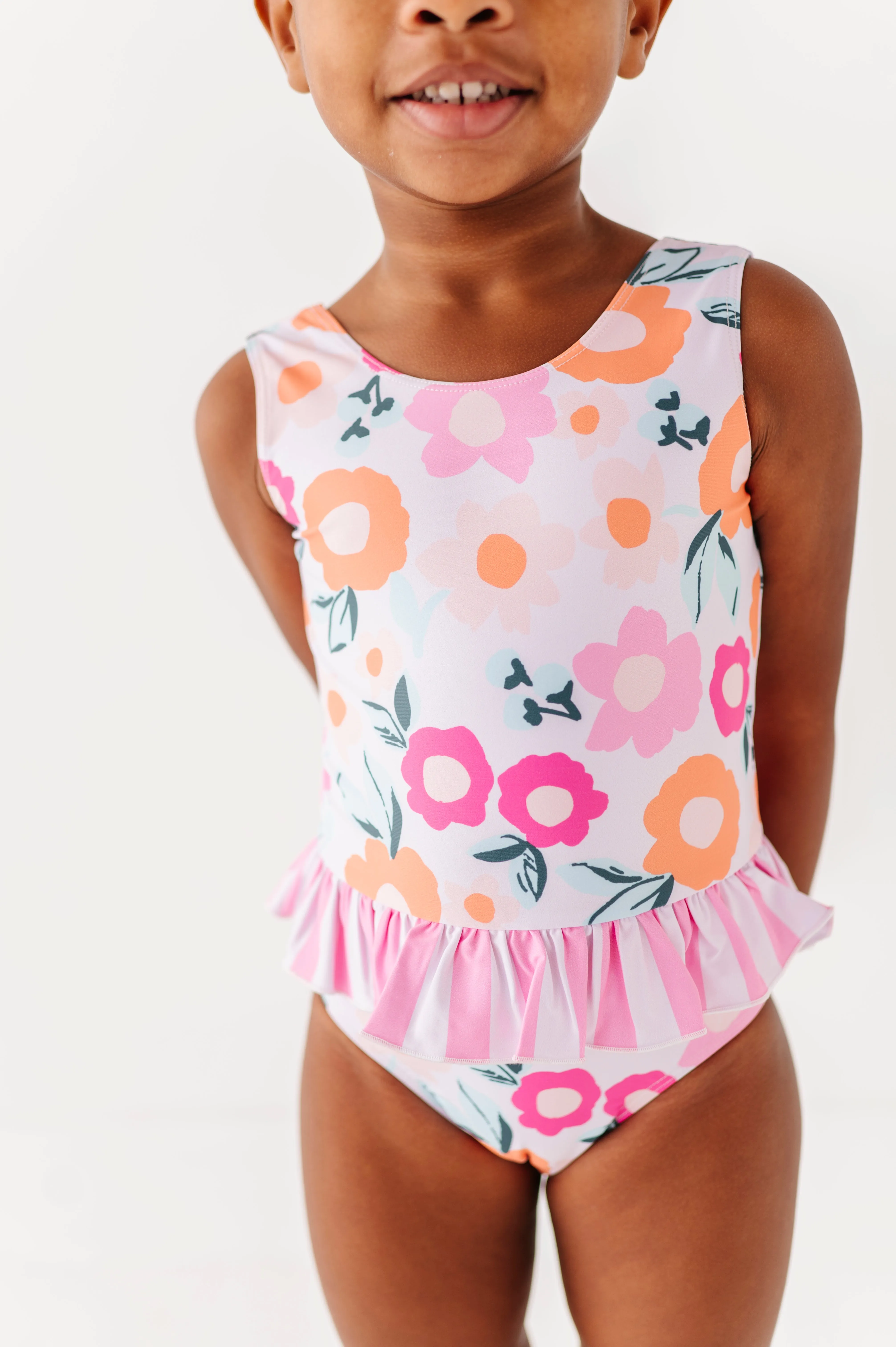 Poppy   Stripes: Ruffle Skirt ONE-PIECE