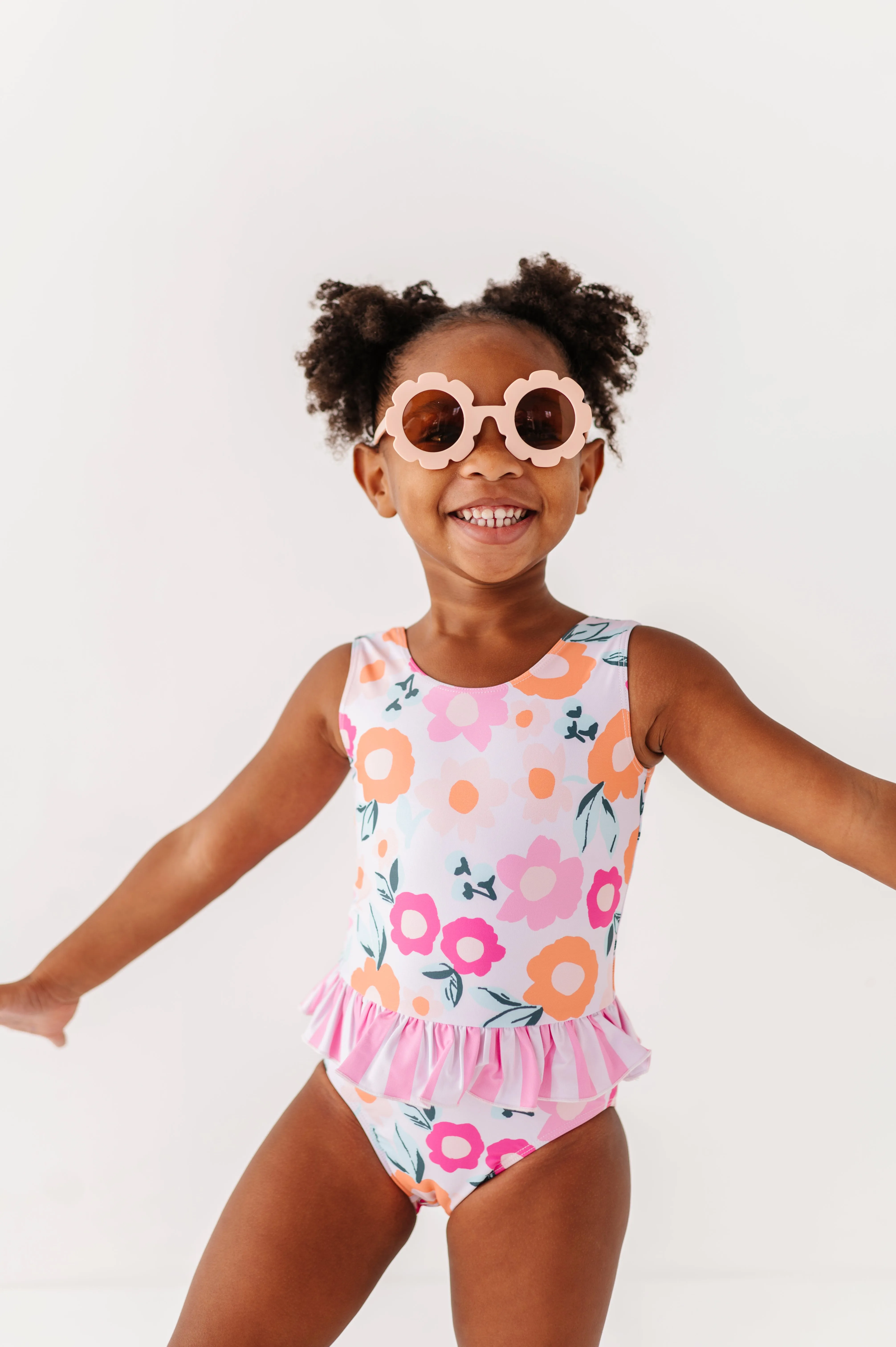 Poppy   Stripes: Ruffle Skirt ONE-PIECE