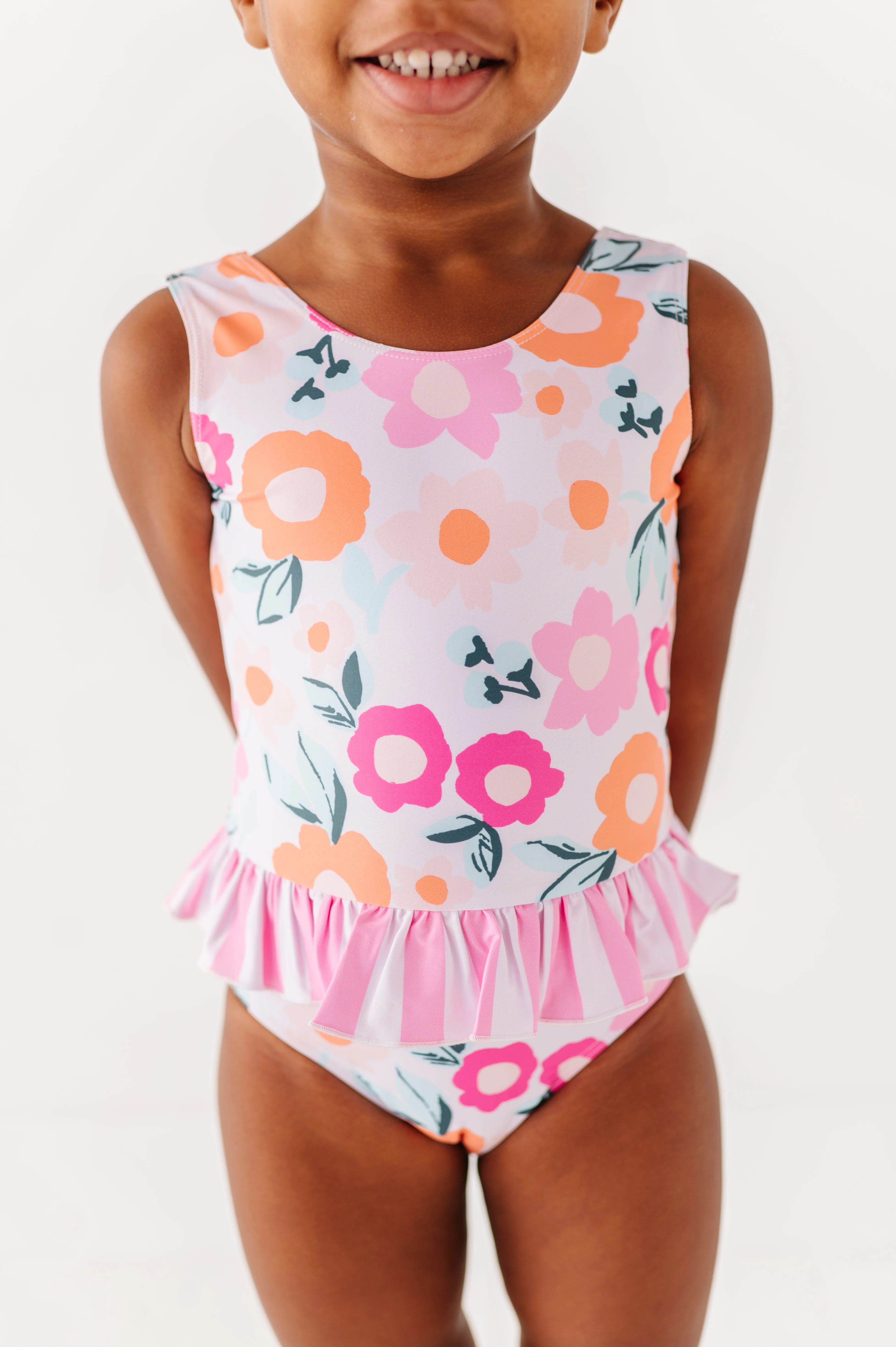 Poppy   Stripes: Ruffle Skirt ONE-PIECE