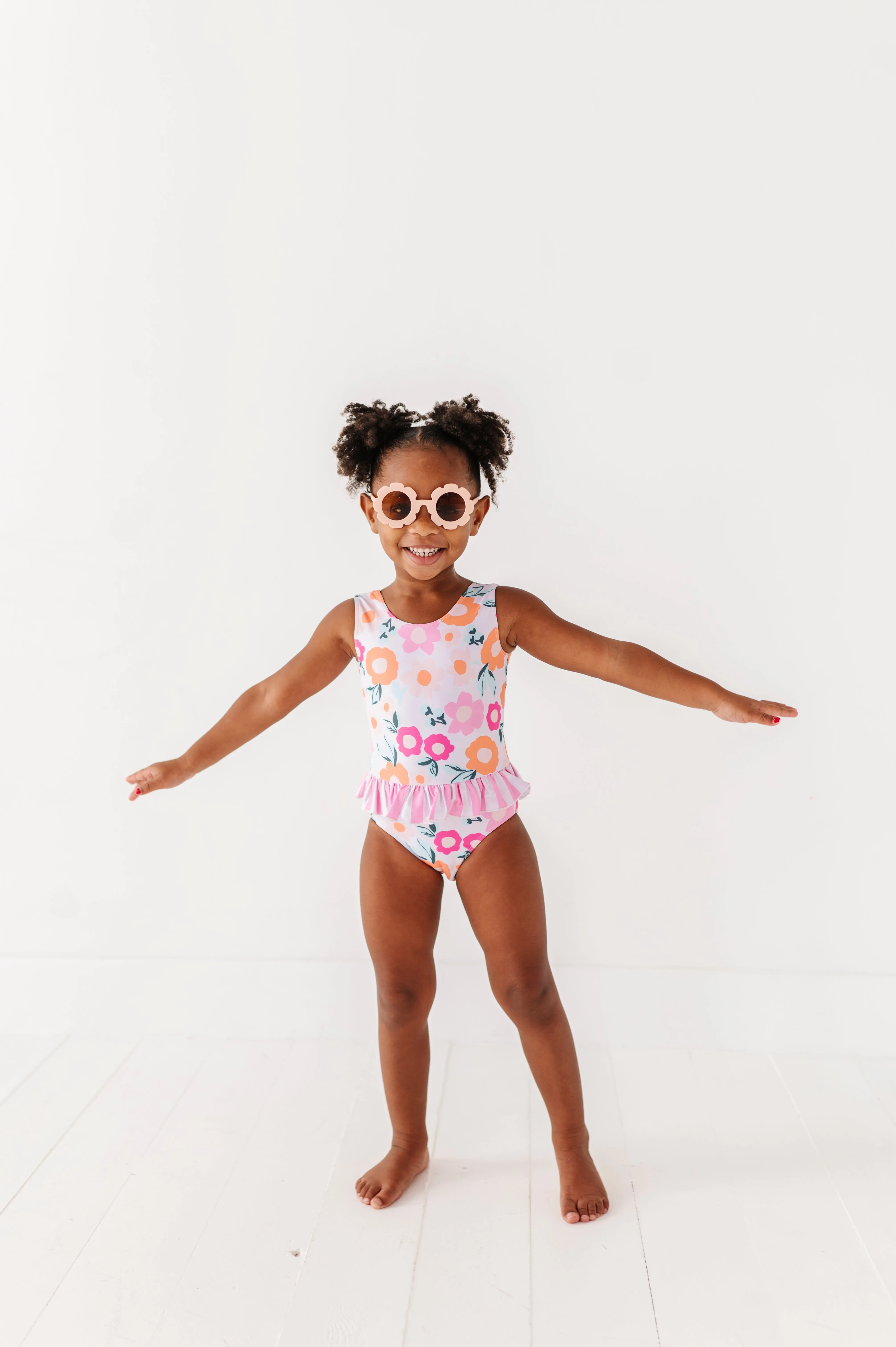 Poppy   Stripes: Ruffle Skirt ONE-PIECE