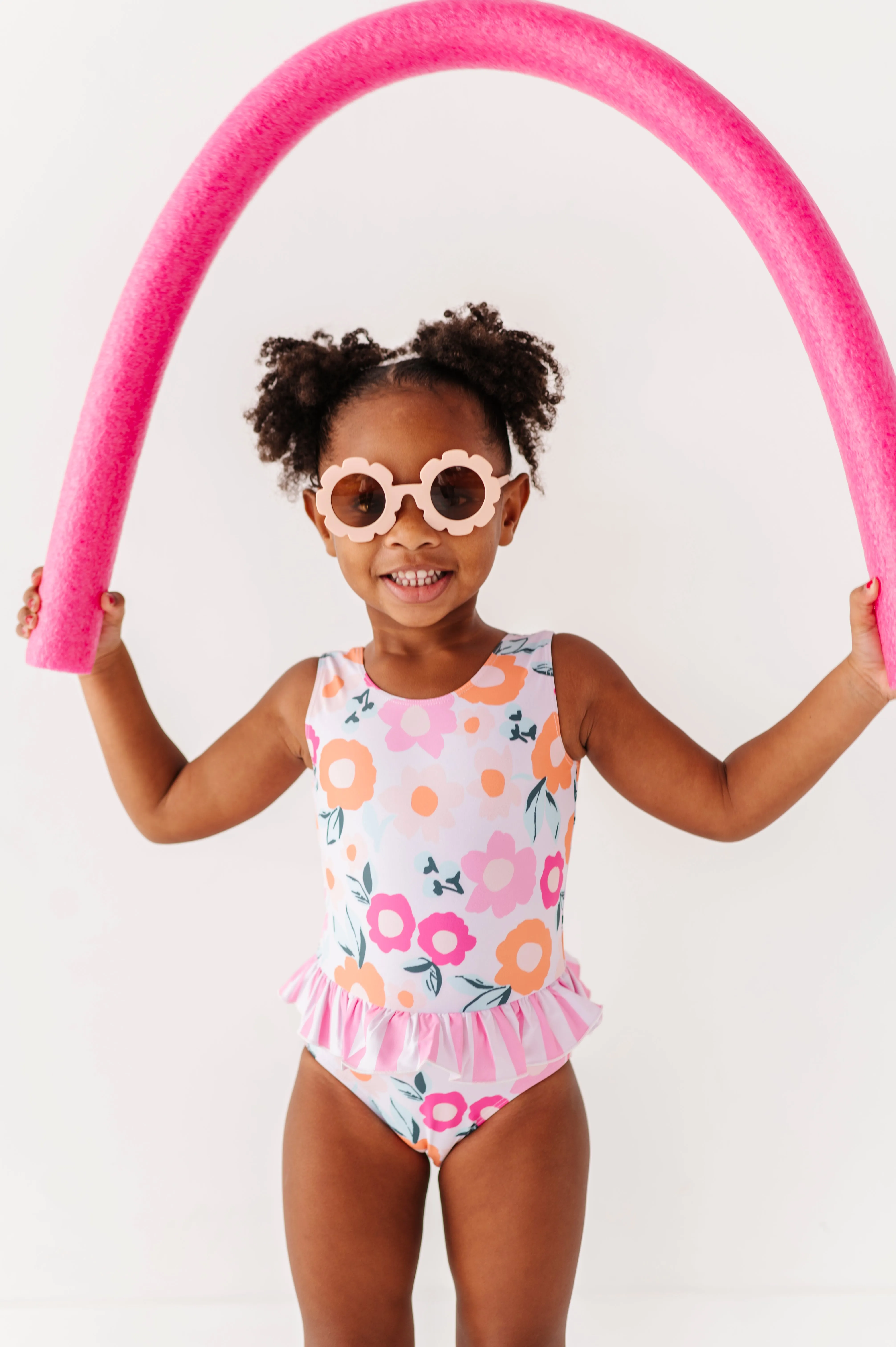 Poppy   Stripes: Ruffle Skirt ONE-PIECE