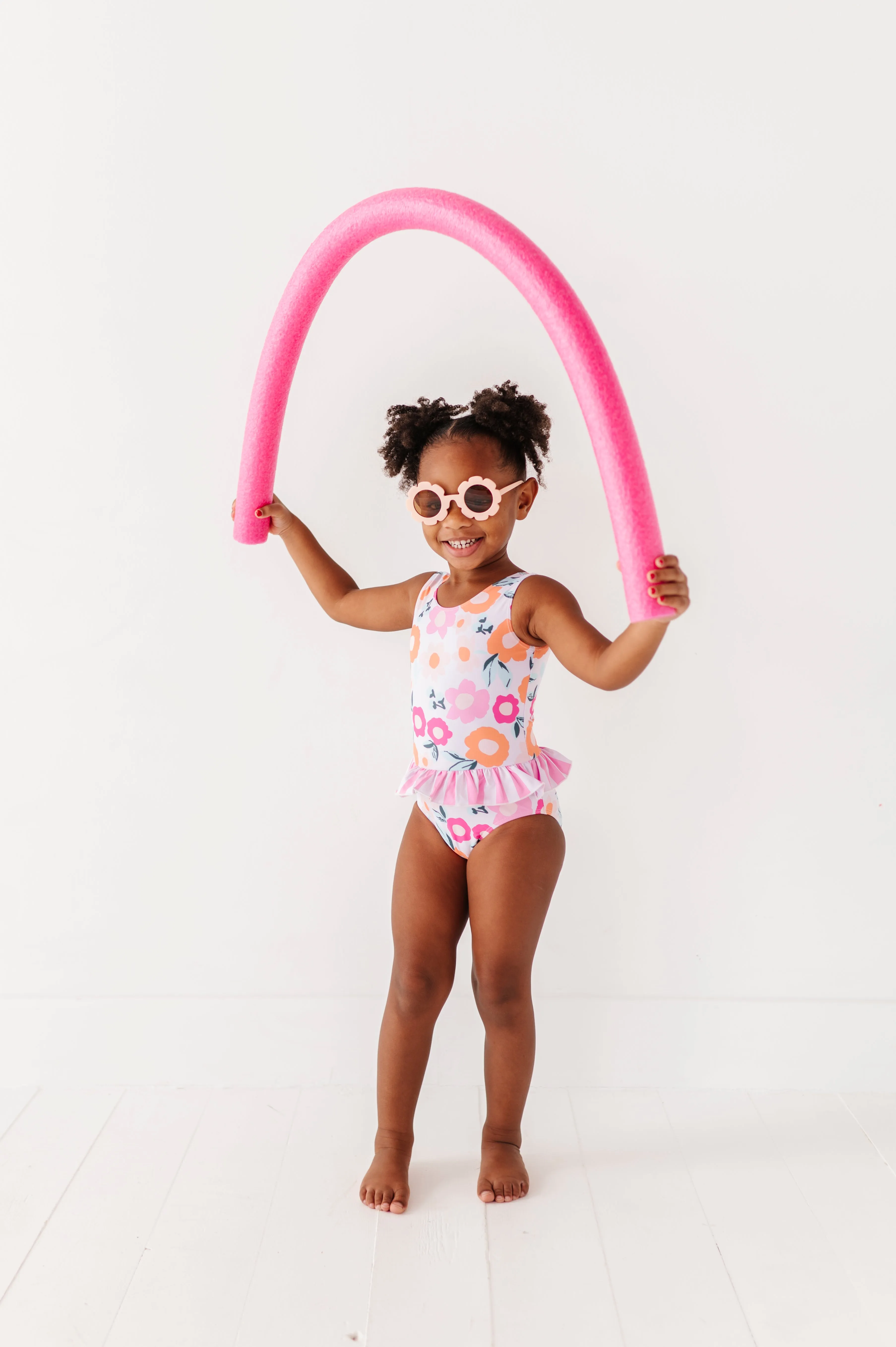 Poppy   Stripes: Ruffle Skirt ONE-PIECE