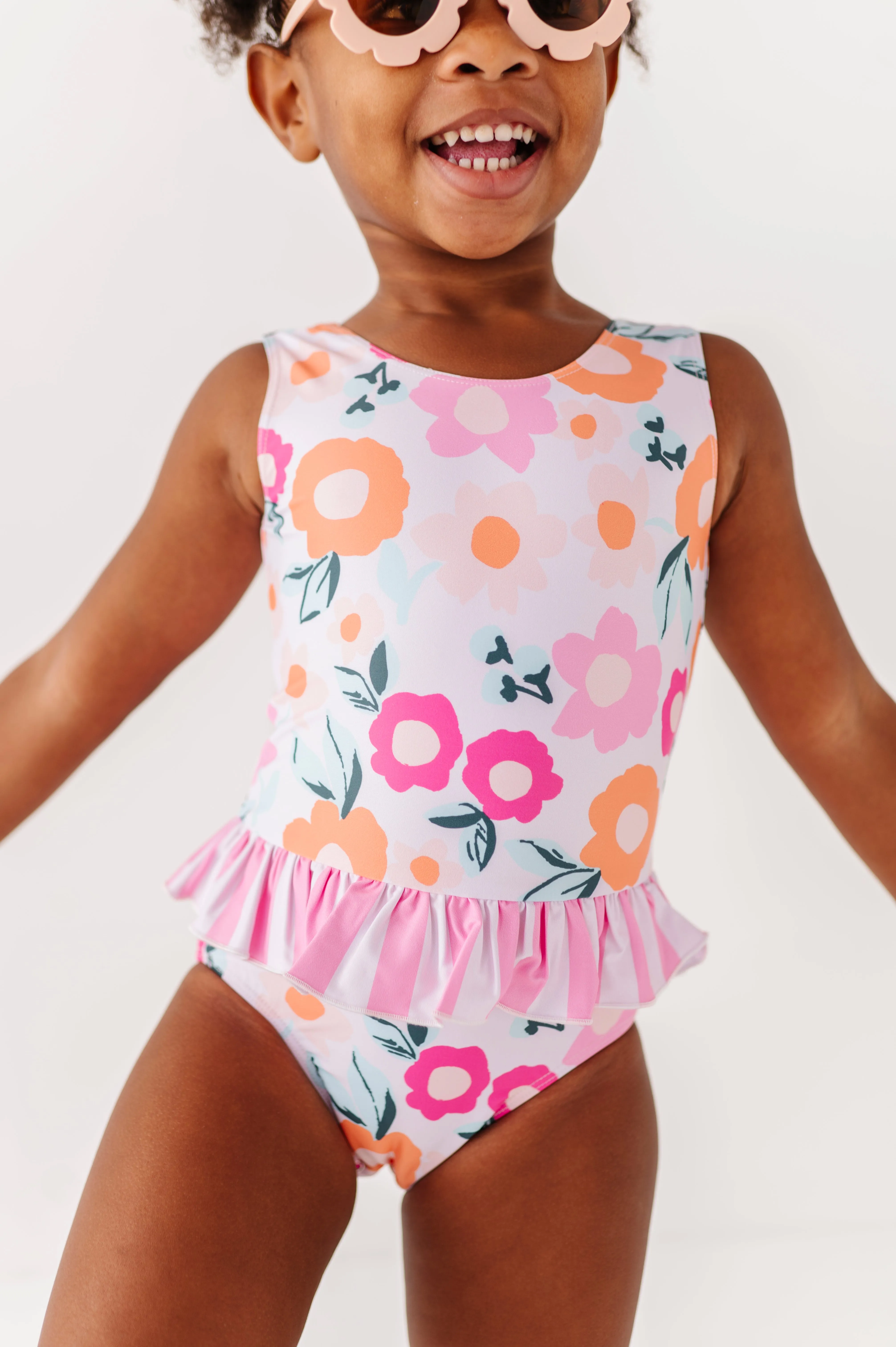 Poppy   Stripes: Ruffle Skirt ONE-PIECE